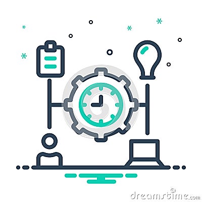 Mix icon for Manage, transact and operate Vector Illustration