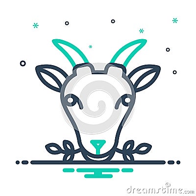 Mix icon for Masticate, herbs and chew Vector Illustration
