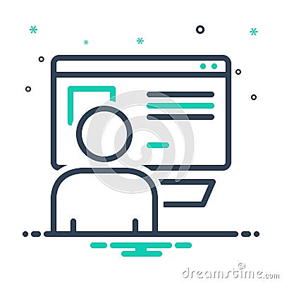 Mix icon for Netizen, mainstream and newspapers Vector Illustration