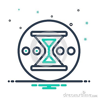 Mix icon for Pending, imperfect and unfinished Vector Illustration