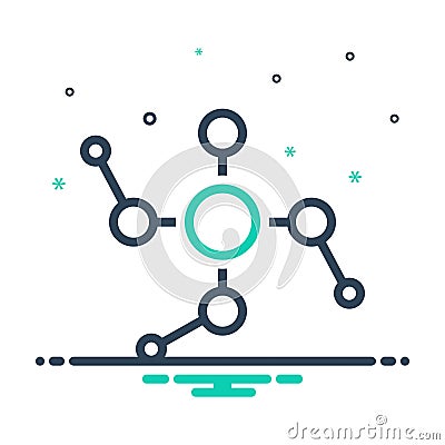 Mix icon for Phosphoric, phosphorous and atomic Vector Illustration