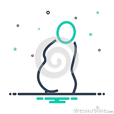 mix icon for Pregnancy, pregnant and belly Vector Illustration