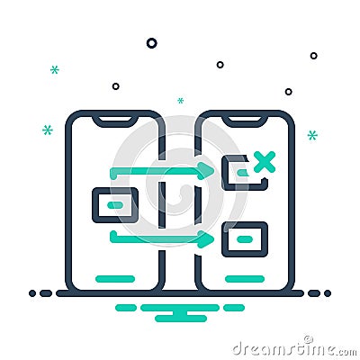 Mix icon for Reassign, assign and reappoint Vector Illustration