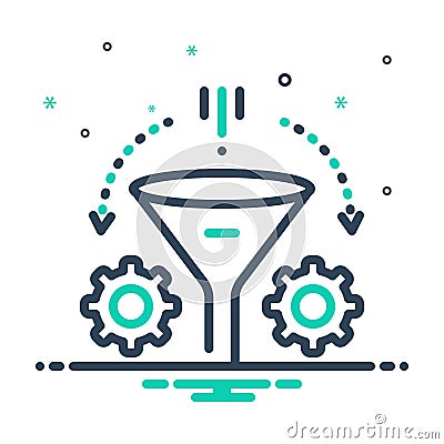 Mix icon for Refinement, purification and cleaning Vector Illustration