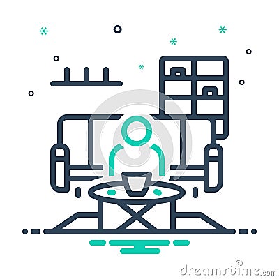 Mix icon for Tearoom, cafe and coffee Vector Illustration