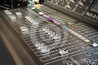 Mixing Board Stock Photo