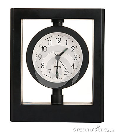 Black modern clock Stock Photo