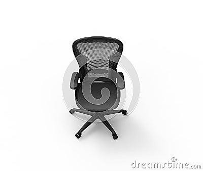 Black Modern Office Chair Top View Stock Photo