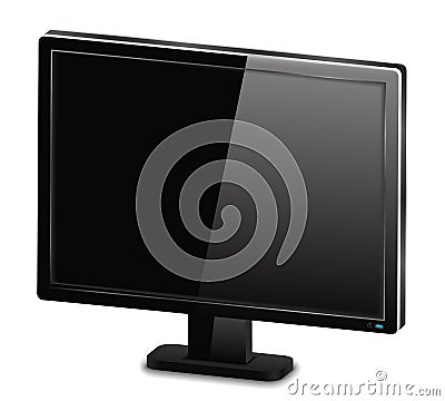 Black monitor Vector Illustration