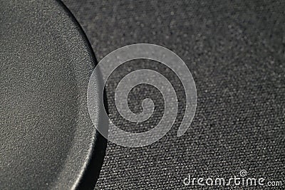 black monochrome template pattern copy space abstract concept plastic sphere texture and textile material background surface Stock Photo