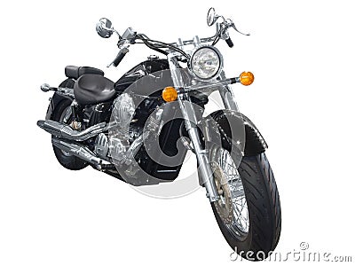 Black motorcycle Stock Photo