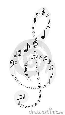 Black Music notes Vector Illustration