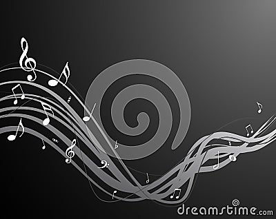 Black music notes Stock Photo