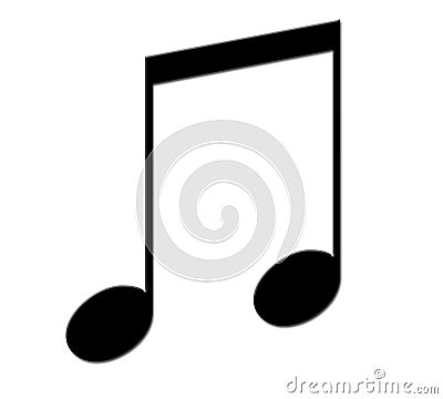 Black musical note Stock Photo