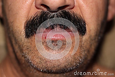 Black mustache Stock Photo