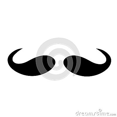 Black mustaches Cartoon Illustration