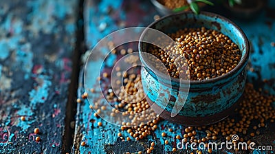 Black mustard seeds Stock Photo