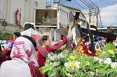 Black Nazarene festival at Quiapo district Editorial Stock Photo