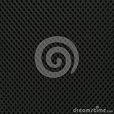 Black Nylon Net Fabric Background Texture, Large Detailed Textured Vertical Macro Closeup, Abstract Synthetic Pattern, Dark Stock Photo