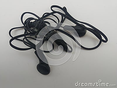 Black old Indian Style headfone / headset Stock Photo