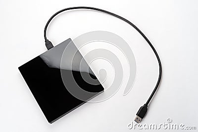 Black optical disc drive Stock Photo