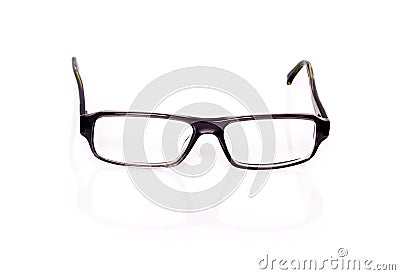 Black Optical Glasses On White Stock Photo