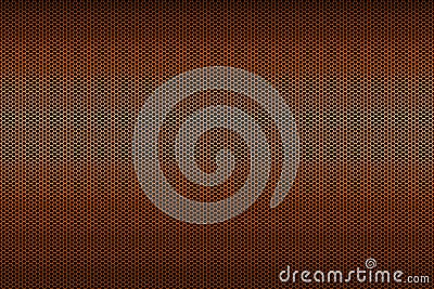 Black and orange metallic polygon honeycomb grid texture pattern background Stock Photo