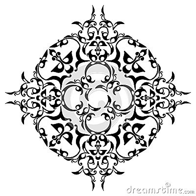 Black ornamental design Vector Illustration