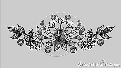 Black ornamental pattern Vector Illustration