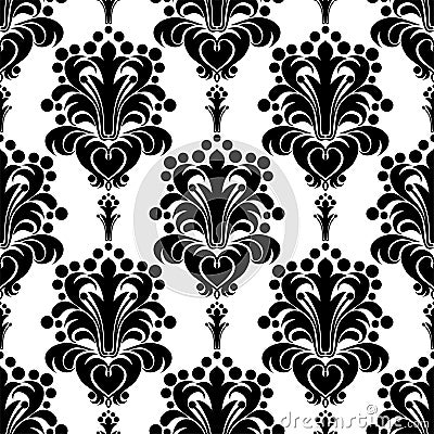 Black ornamental Pattern on white - design Template Vector Illustration