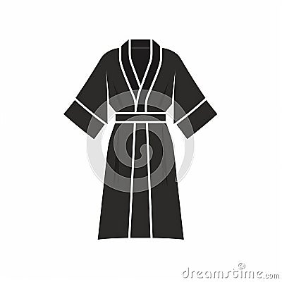 Chic Illustration Of Black Robe On White Background Stock Photo