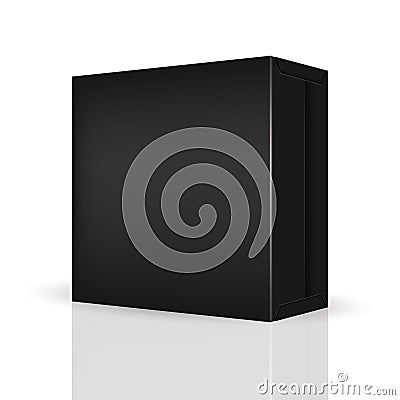 Black package box Vector Illustration