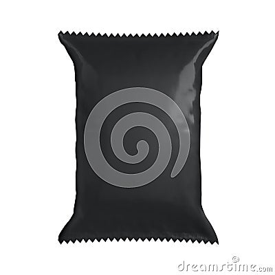 Black packing isolated on white background. 3d render Stock Photo