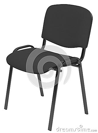 Black padded chair Stock Photo