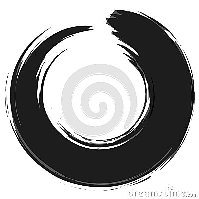 Black Paint Ring Circle Hole Stock Photo