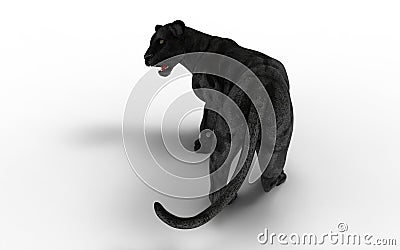 Black panther isolate on white background Stock Photo
