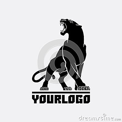 Black panther logo Vector Illustration