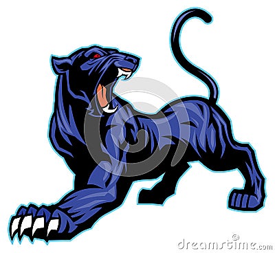 Black panther mascot Vector Illustration