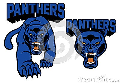 Black panther mascot Vector Illustration