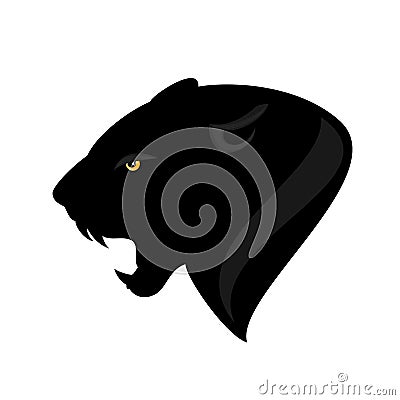 Black panther profile head vector Vector Illustration