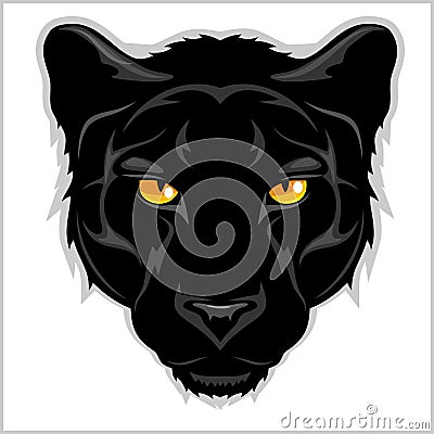 Black Panther - on white background. Vector Illustration