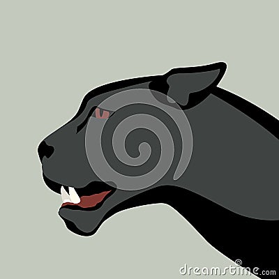 Black panthers head vector illustration style Vector Illustration