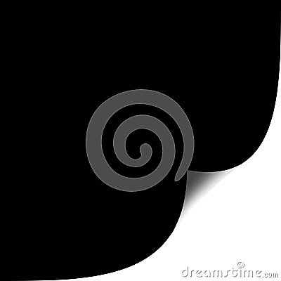 Black paper curl Stock Photo