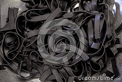 Black Pasta Stock Photo