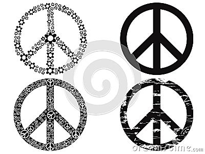 Black peace symbol Vector Illustration