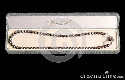 Black Pearls Stock Photo