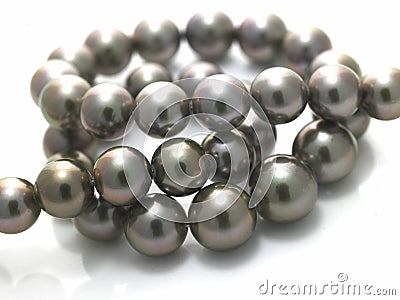 Black pearls Stock Photo