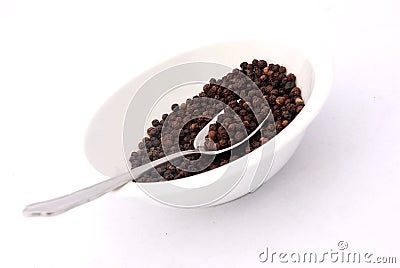 Black pepper corns Stock Photo