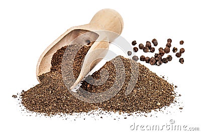 Black pepper ground Stock Photo