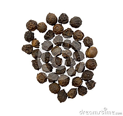 Black Pepper Group Isolation Stock Photo